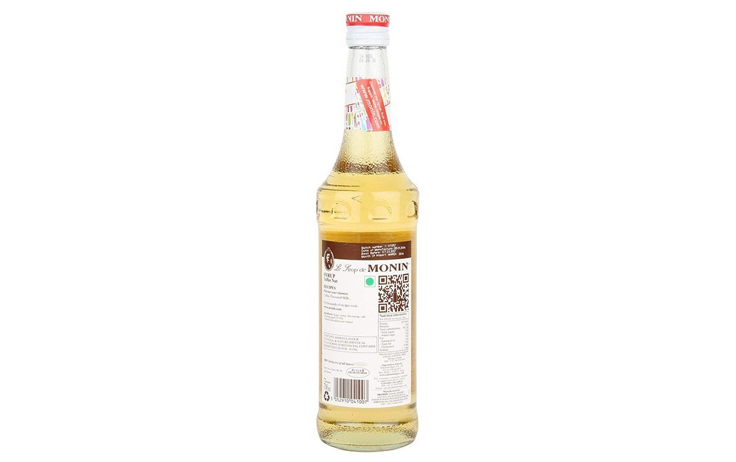 Monin Toffee Nut Syrup    Glass Bottle  700 millilitre